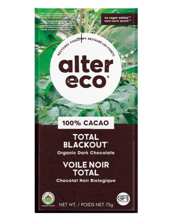 Tablette de chocolat voile noir total 100 %