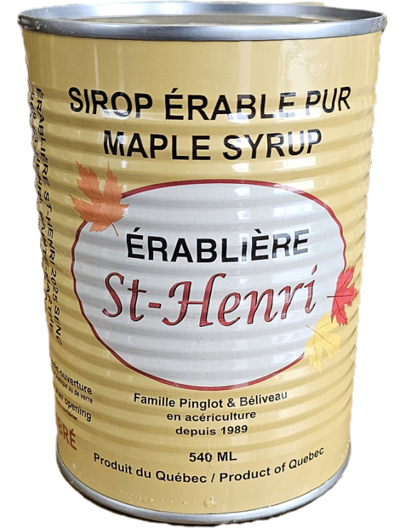 Sirop d'érable en canne