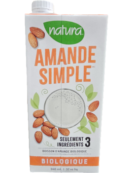 Boisson d'amande simple biologique
