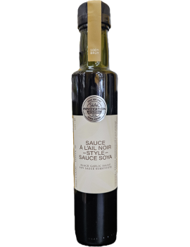 Sauce à l'ail noir- style- sauce soya - Terre du 9 Sauce à l'ail noir- style- sauce soya - Terre du 9