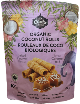 Rouleaux de coco caramel salé biologique