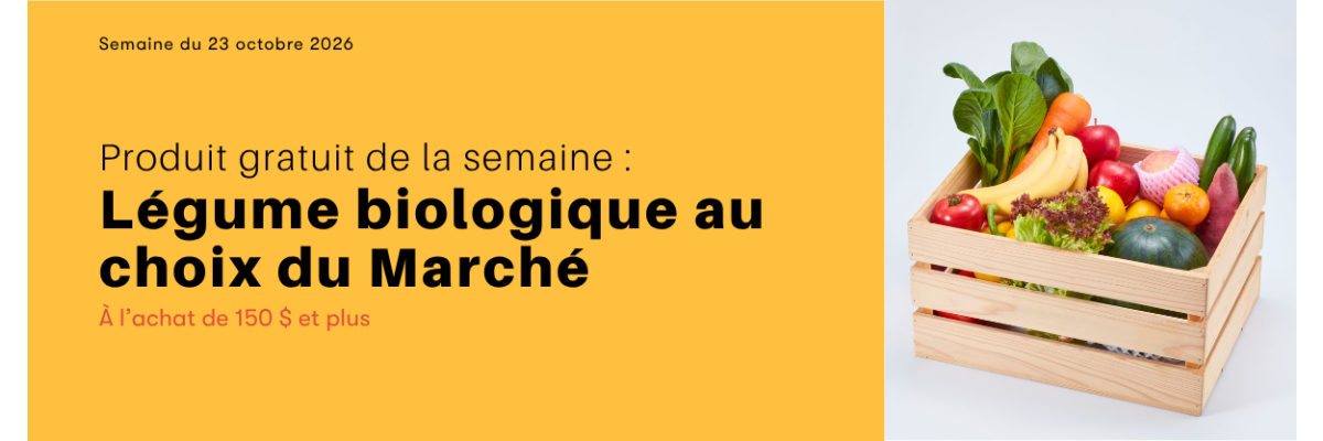 Produit gratuit semaine 23 octobre