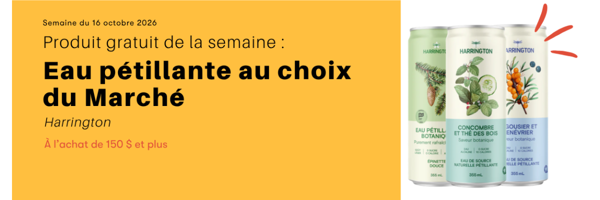 Produit gratuit semaine 16 octobre