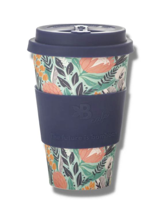 Tasse de voyage écologique en fibre de bambou réutilisable