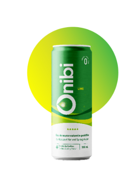 Eau de source gazéifiée lime