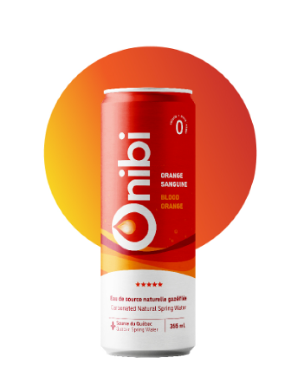 Eau de source gazéifiée orange sanguine