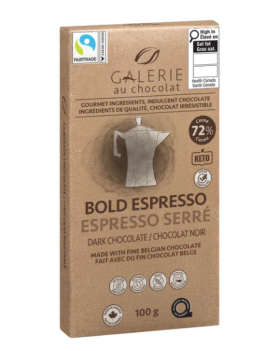 Tablette de chocolat espresso serré