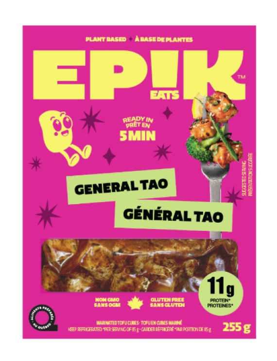 Général tao tofu en cube mariné