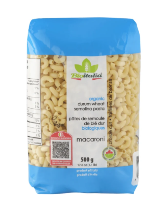 Macaroni semoule de blé dur biologique