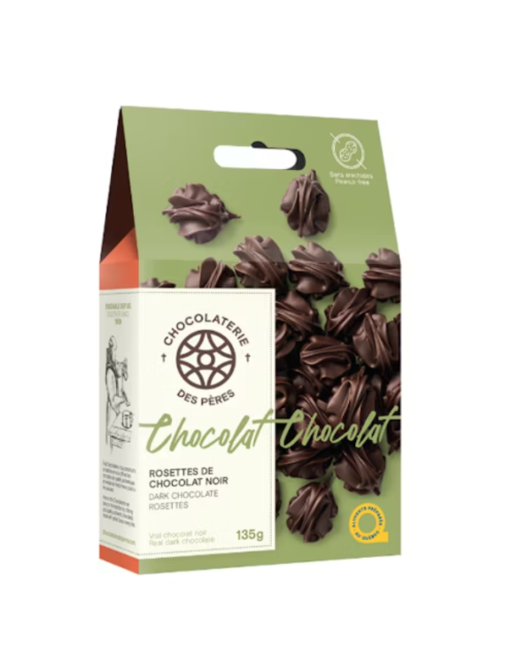 Rosettes de chocolat noir