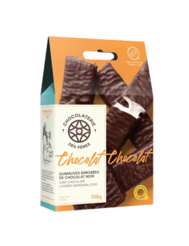 Guimauves enrobées de chocolat noir