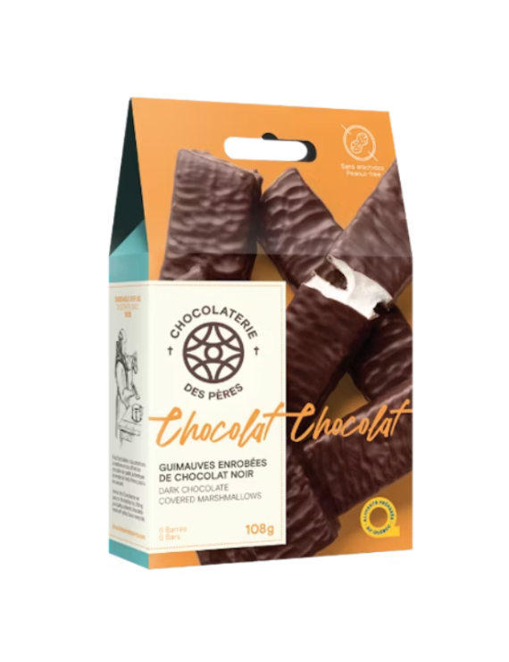 Guimauves enrobées de chocolat noir