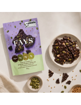 70% Dark Chocolate, Pumpkin Seed & Roasted Buckwheat Pieces