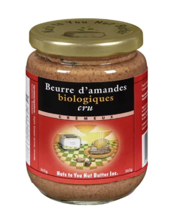 Beurre d'amande cru crémeux biologique