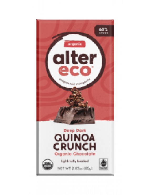 Quinoa crunch deep dark organic chocolate
