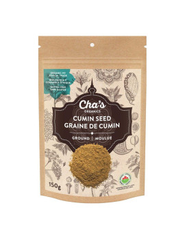 Bag of Cha's organic whole cumin seeds