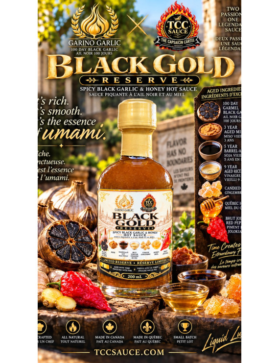 Sauce piquante au miel et à l'ail noir