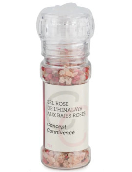 Pink Himalayan salt with pink peppercorns