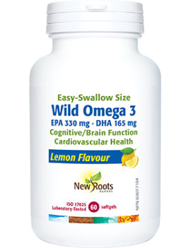 Wild Omega 3 EPA 333 mg · DHA 165 mg Lemon Flavour - New Roots
