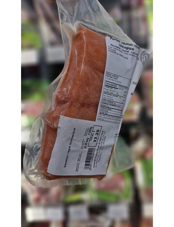 Portion de saumon royal biologique