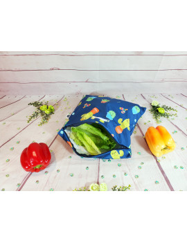 Reusable freezer size bag 11"X11" || Many choices of fabric || Reusable Ziploc bag