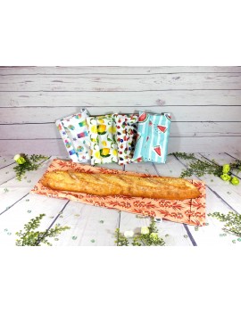 Reusable waterproof baguette bread size bag 22"X7" || Many choices of fabrics