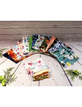 Reusable waterproof sandwich bag 7"X7" || Many choices of fabric