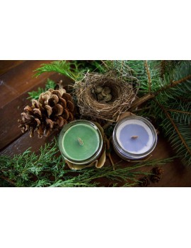 Mapple Sirup candle  - Soy wax & cedar wood tick in a small masson jar (Natural, Vagan, Eco-responsable)