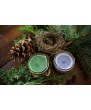 Bougie senteur Concombre-  Cire de soja parfumée et mèche de bois en pot-mason (Naturel, Vegan, Eco-responsable)(#23)