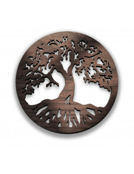 1-Pc Coaster Tree of Life - Black Walnut Wood - 96x96x6mm - Made in Québec