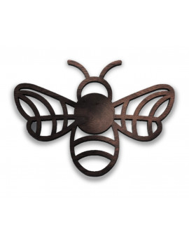 1-Pc Coaster Bee - Black Walnut Wood - 130x94x6mm - Made in Québec