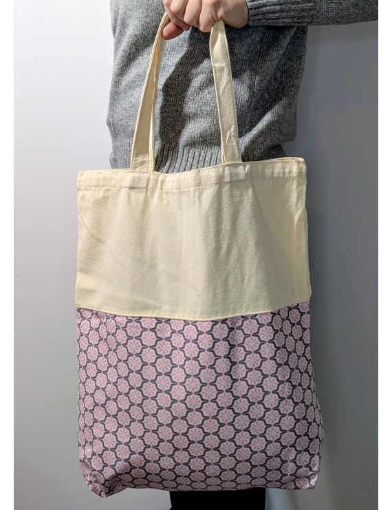 Sac réutilisable 50 Cinquante -jolie rose bas