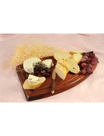  Semi-ripened cheese with black olives Montefino goat cheese